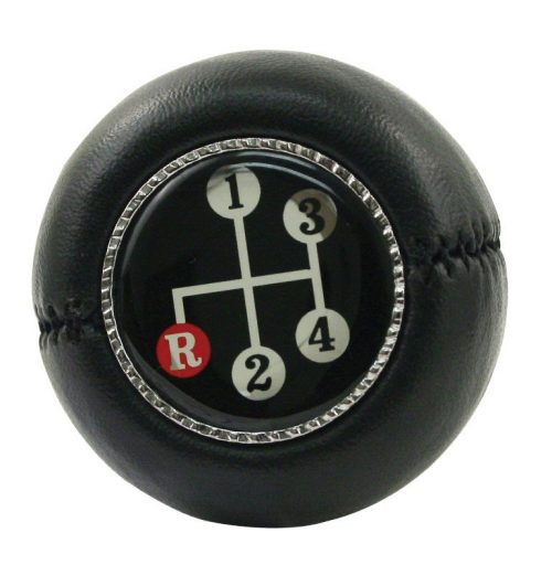 Shift Knob - 4 Speed, Reverse Lower Left, Black Vinyl | 79-4640-0