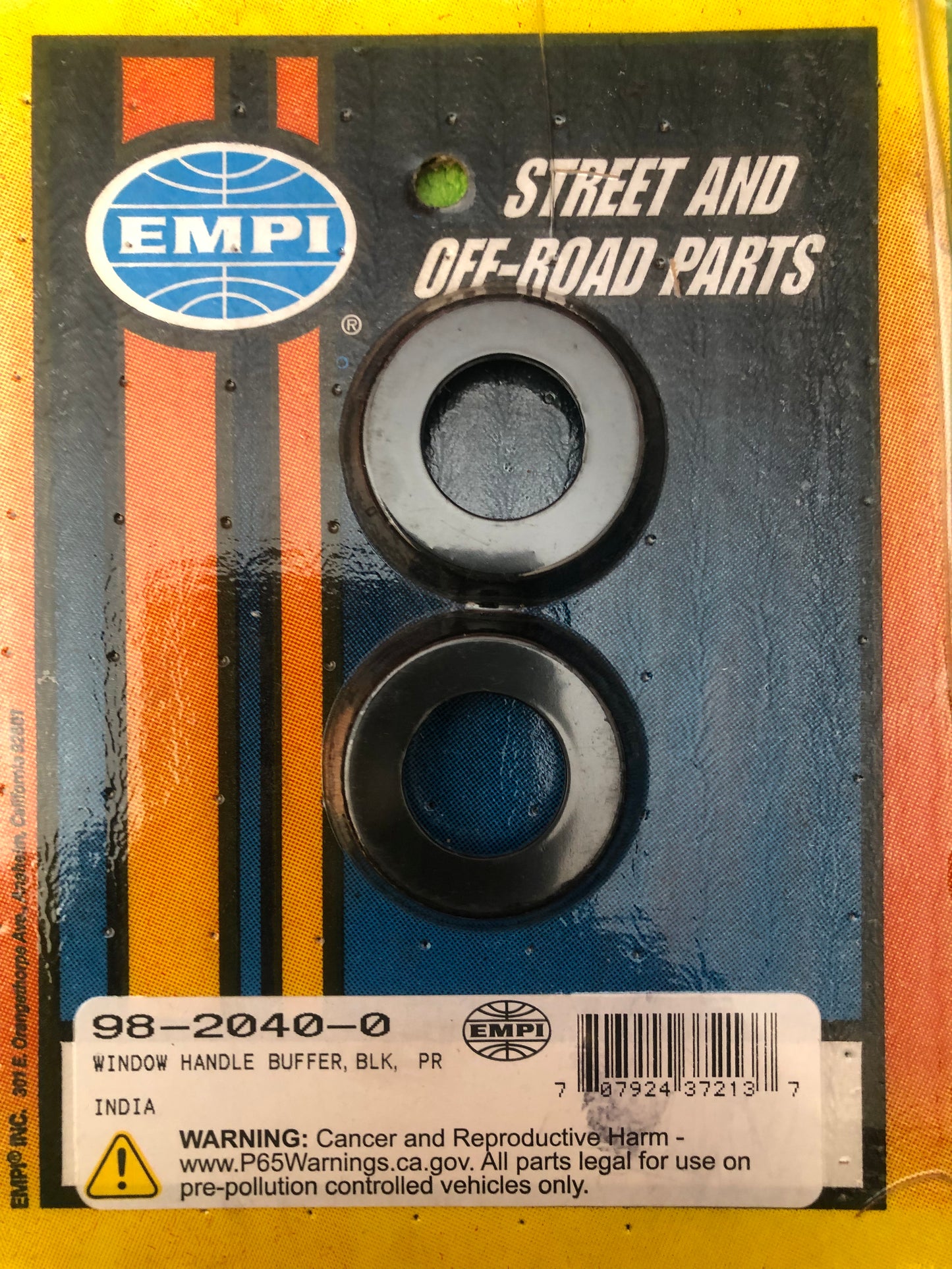 Window Handle Buffer T1 56-67 - Pair, Black | 98-2040-0