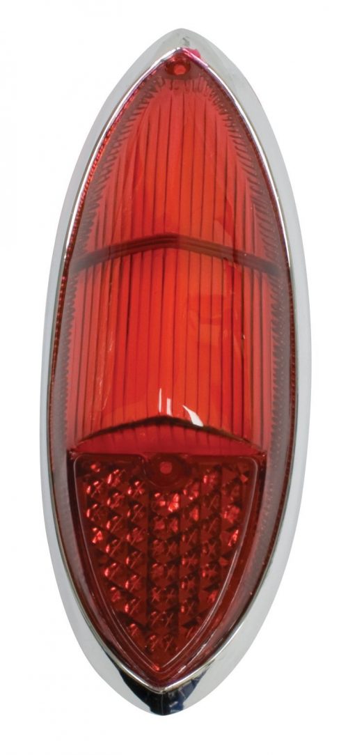 Tail Light Lens w/Chrome Ring | 98-8616-B